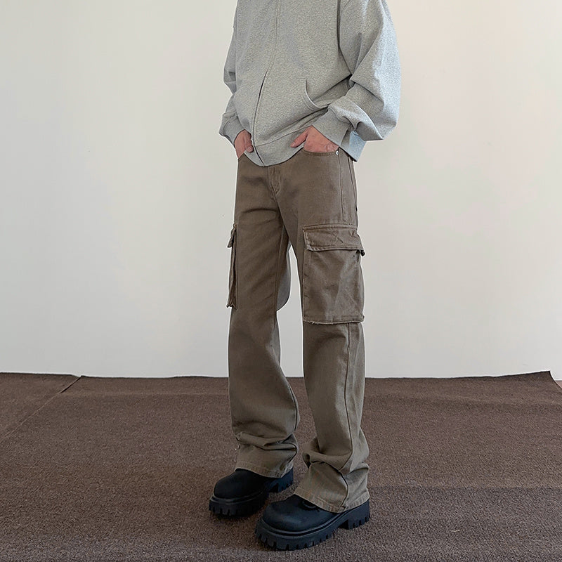 Maillard Retro American Style Large Pocket Workwear Pants For Men And Women