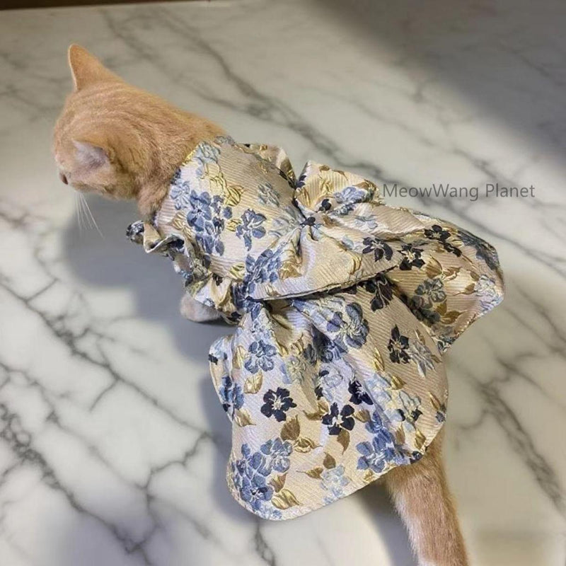 Dog Cat Clothes Pet Apparel Summer Floral Princess Dress For Small Dogs Cats New Season Lightweight Pet Apparel Cute Breathable Strappy Sundress Luxury Pet Gift For Cats Dogs
