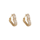 Minority Fashion Minimalist Design Micro Inlaid Zircon Love Ear Clip Temperament Wild Light Luxury